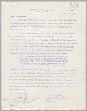[Letter from Adrian F. Levy, Jr., September 29, 1955]