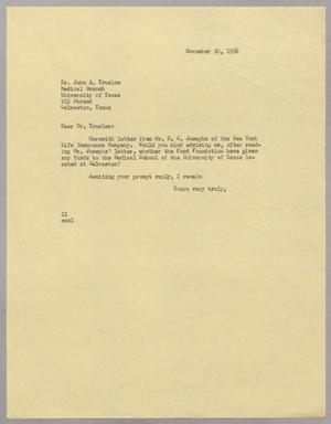 [Letter from I. H. Kempner to John B. Truslow, November 20, 1956]