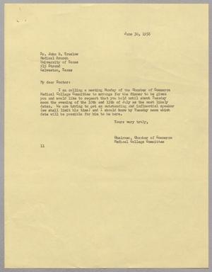 [Letter from Isaac H. Kempner to John B. Truslow, June 30, 1956]