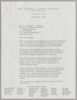 [Letter from A. T. Whayne to I. H. Kempner, February 21, 1956]