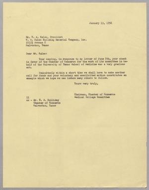 [Letter from I. H. Kempner to W. A. Kelso, January 13, 1956]