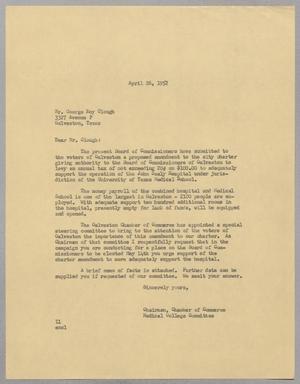 [Letter from I. H. Kempner to George Roy Clough, April 26, 1957]