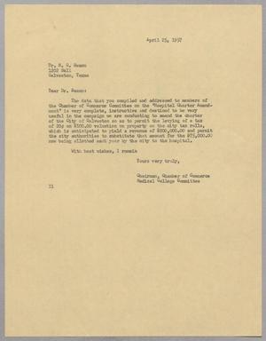 [Letter from I. H. Kempner to H. G. Swann, April 25, 1957]