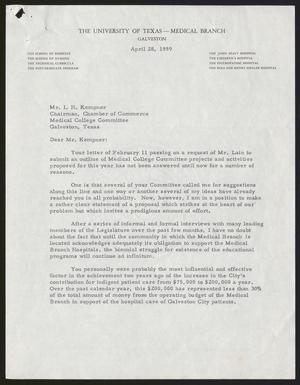 [Letter from John B. Truslow to I. H. Kempner, April 28, 1959]