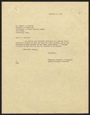 [Letter from Isaac H. Kempner to Daniel J. Bobbitt, December 6, 1960]