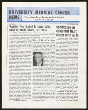 Primary view of object titled 'University Medical Center News, Volume 1, Number 3, Mid-November 1960'.