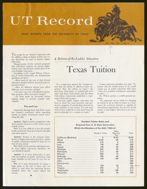 Primary view of object titled 'U.T. Record, Volume 5, Number 4, Fall 1960'.
