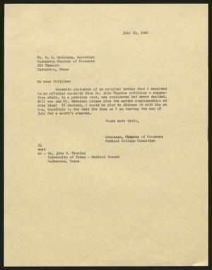 [Letter from I. H. Kempner to E. S. Holliday, July 13, 1960]
