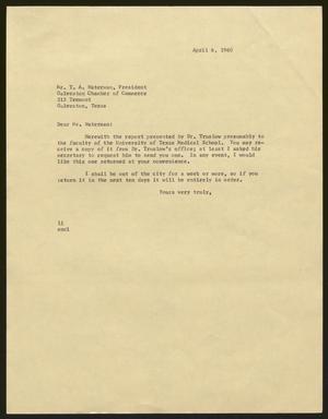[Letter from I. H. Kempner to T. A. Waterman, April 6, 1960]