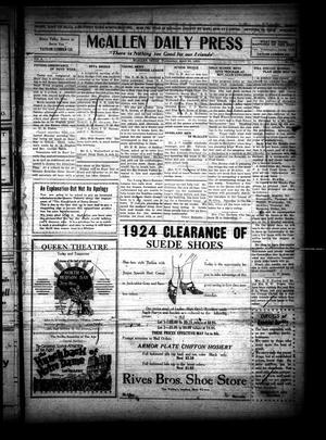 McAllen Daily Press (McAllen, Tex.), Vol. 4, No. 137, Ed. 1 Wednesday, April 30, 1924