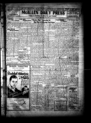 McAllen Daily Press (McAllen, Tex.), Vol. 4, No. 151, Ed. 1 Friday, May 16, 1924