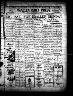 McAllen Daily Press (McAllen, Tex.), Vol. 4, No. 168, Ed. 1 Friday, June 6, 1924