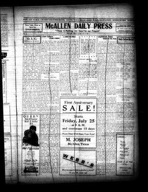 Primary view of object titled 'McAllen Daily Press (McAllen, Tex.), Vol. 4, No. 209, Ed. 1 Thursday, July 24, 1924'.