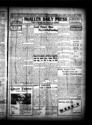 McAllen Daily Press (McAllen, Tex.), Vol. 4, No. 219, Ed. 1 Tuesday, August 5, 1924