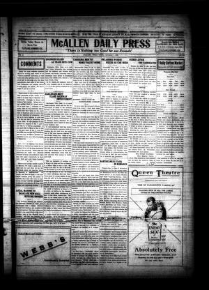 McAllen Daily Press (McAllen, Tex.), Vol. 4, No. 242, Ed. 1 Tuesday, September 2, 1924