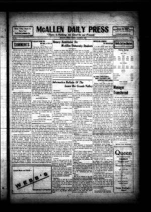 McAllen Daily Press (McAllen, Tex.), Vol. 4, No. 244, Ed. 1 Thursday, September 4, 1924