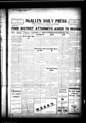 McAllen Daily Press (McAllen, Tex.), Vol. 4, No. 289, Ed. 1 Monday, October 27, 1924