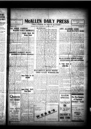 McAllen Daily Press (McAllen, Tex.), Vol. 4, No. 291, Ed. 1 Wednesday, October 29, 1924