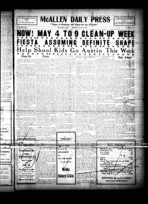 McAllen Daily Press (McAllen, Tex.), Vol. 5, No. 121, Ed. 1 Monday, May 4, 1925