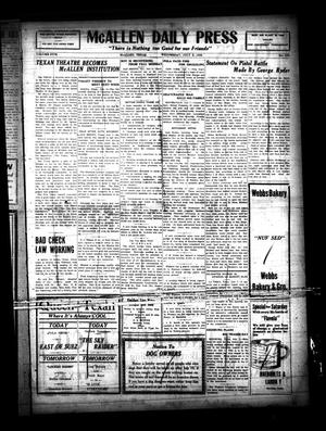 McAllen Daily Press (McAllen, Tex.), Vol. 5, No. 170, Ed. 1 Wednesday, July 8, 1925