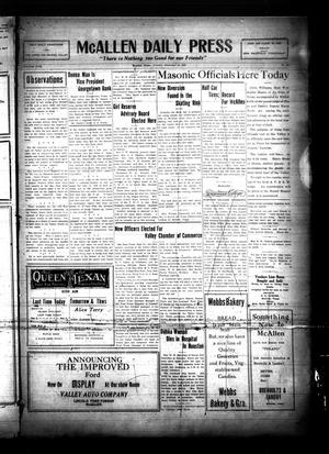 McAllen Daily Press (McAllen, Tex.), Vol. 5, No. 228, Ed. 1 Tuesday, September 15, 1925