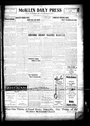 McAllen Daily Press (McAllen, Tex.), Vol. 5, No. 238, Ed. 1 Saturday, September 26, 1925