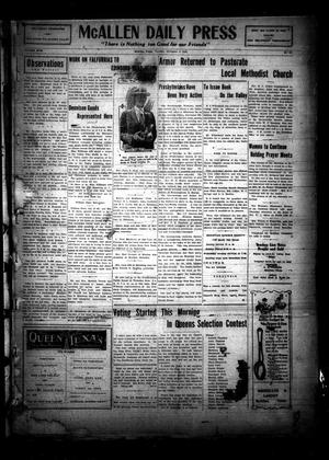 McAllen Daily Press (McAllen, Tex.), Vol. 5, No. 270, Ed. 1 Tuesday, November 3, 1925