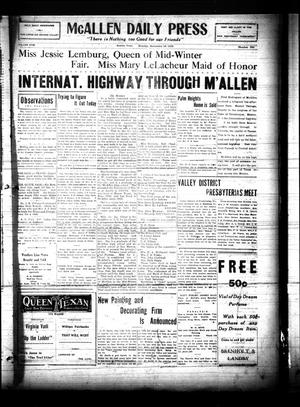 McAllen Daily Press (McAllen, Tex.), Vol. 5, No. 280, Ed. 1 Monday, November 16, 1925
