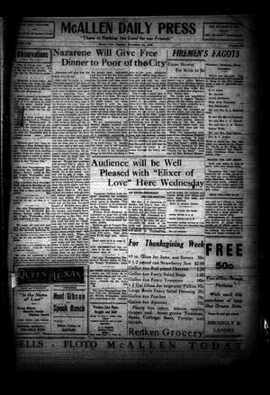 McAllen Daily Press (McAllen, Tex.), Vol. 5, No. 285, Ed. 1 Tuesday, November 24, 1925