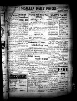 McAllen Daily Press (McAllen, Tex.), Vol. 5, No. 289, Ed. 1 Monday, November 30, 1925