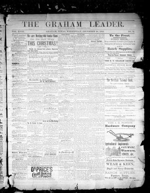 Primary view of object titled 'The Graham Leader. (Graham, Tex.), Vol. 18, No. 31, Ed. 1 Wednesday, December 20, 1893'.