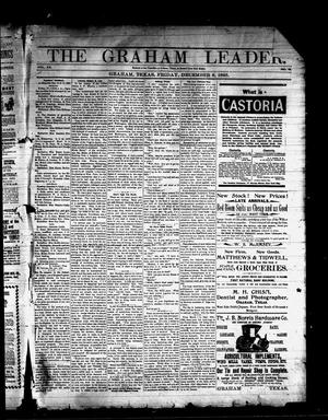 Primary view of object titled 'The Graham Leader. (Graham, Tex.), Vol. 20, No. 18, Ed. 1 Friday, December 6, 1895'.