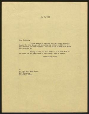 [Letter from I. H. Kempner to Mr. and Mrs. Hugh K. Jones, May 6, 1955]