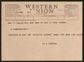 Letter: [Telegram from J. H. Kempner to Harris L. Kempner, August 31, 1955]
