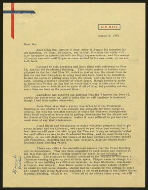 [Letter from Harris Leon Kempner to I. H. Kempner, August 8, 1955]