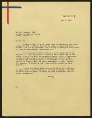 [Letter from I. H. Kempner to I. H. Kempner, III, May 25, 1955]