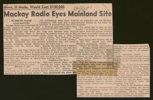 [Clipping: Mackay Radio Eyes Mainland Site]