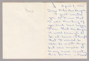 [Letter from Rose Lee Otto to Mr. and Mrs. Kempner, April 8, 1955]