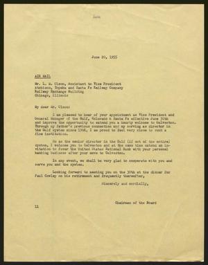 [Letter from I. H. Kempner to Mr. L. M. Olson, June 20, 1955]