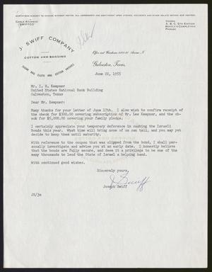 [Letter from Joseph Swiff to I. H. Kempner, June 22, 1955]
