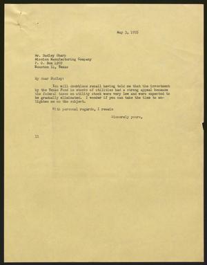 [Letter from I. H. Kempner to Dudley C. Sharp, May 3, 1955]