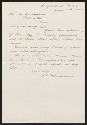 [Letter from Paul E. Schumann to I. H. Kempner, June 4, 1955]