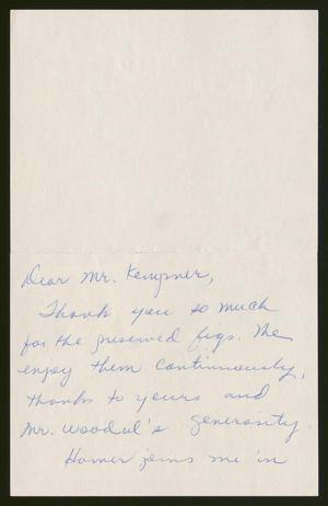 [Letter from Eloise Thornberry to I. H. Kempner, January 10, 1955]