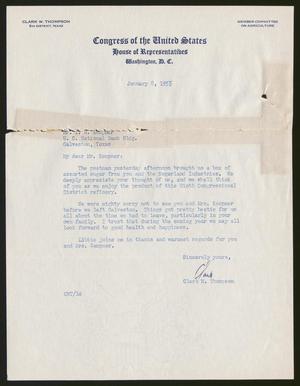 [Letter from Clark W. Thompson to Isaac H. Kempner, January 8, 1955]