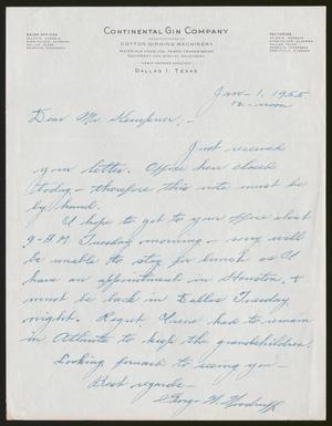 [Letter from George W. Woodruff to I. H. Kempner, January 1, 1955]