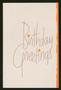 Thumbnail image of item number 1 in: '[Birthday Card from Betty Bimmerman]'.