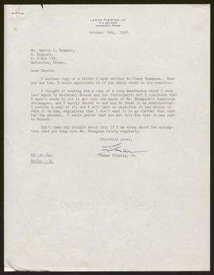 [Letter from Lamar Fleming, Jr. to I. H. Kempner - October 4, 1956]