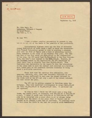 [Letter from I. H. Kempner to Mr. Otto Marx, Jr., September 24, 1956]