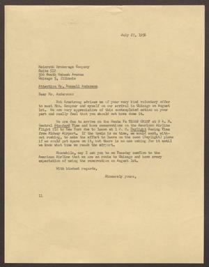 [Letter from I. H. Kempner to Meinrath Brokerage Company, July 27, 1956]