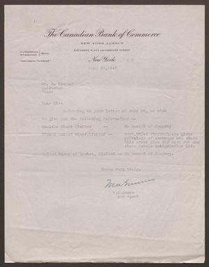[Letter from M. A. Munro to I. H. Kempner, June 29, 1945]